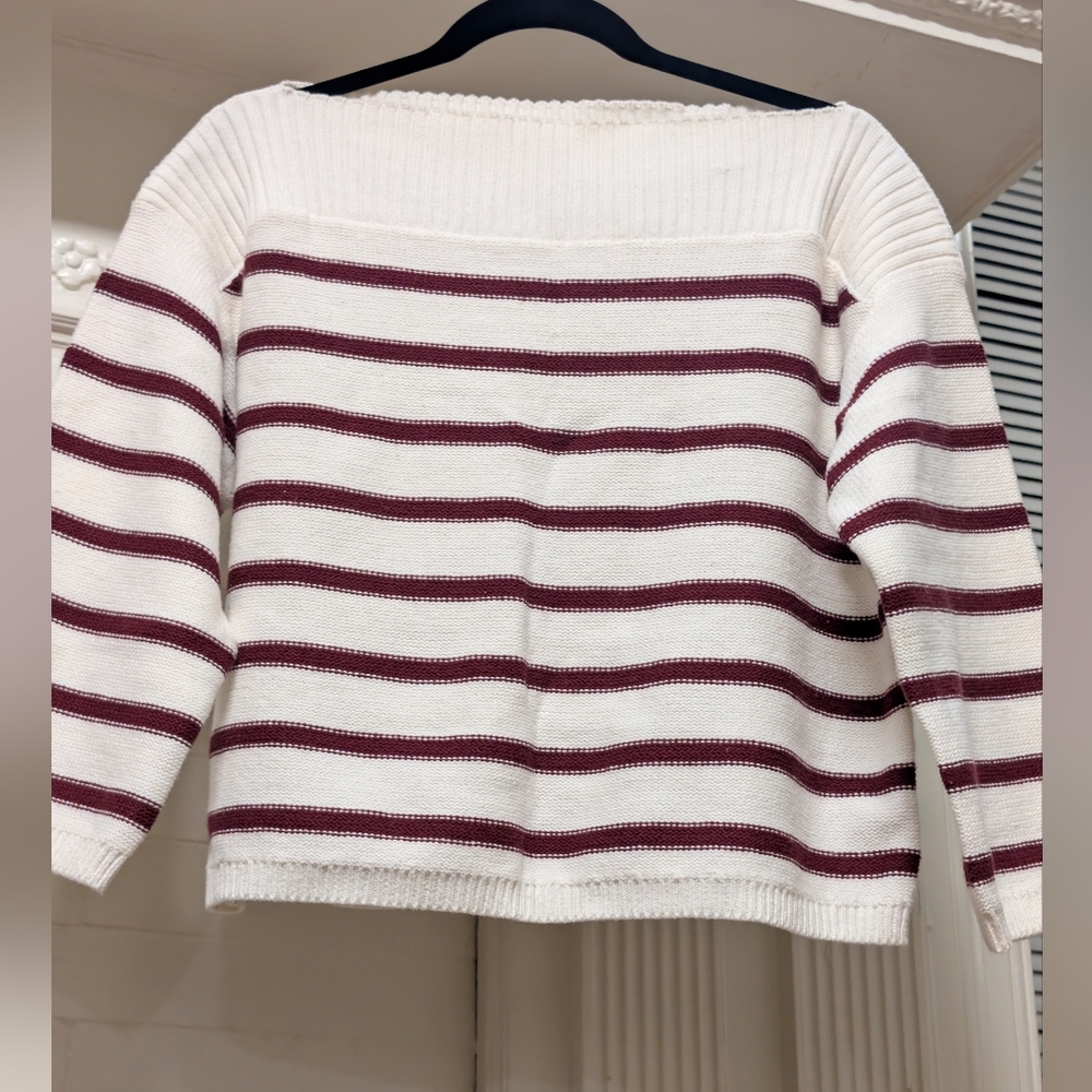 H&M DIVIDED Purl-Knit Boat-Neck Sweater
